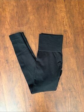 Set Active Womens Black High-Rise Stretch Leggings Size S